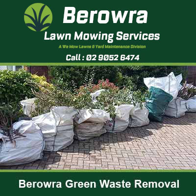 White bags filled with garden waste and debris in Berowra