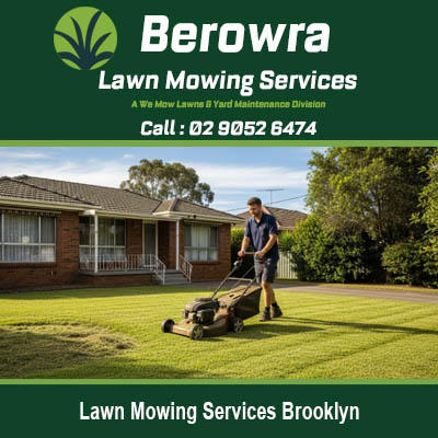 Berowra lawn mowing team providing quality grass cutting and garden care in Brooklyn area