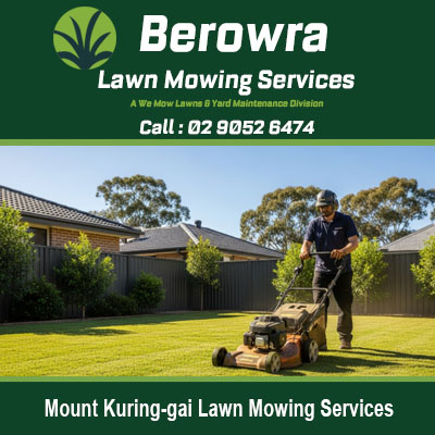 Berowra lawn mowing team providing professional garden care and grass cutting in Mount Kuring-gai area